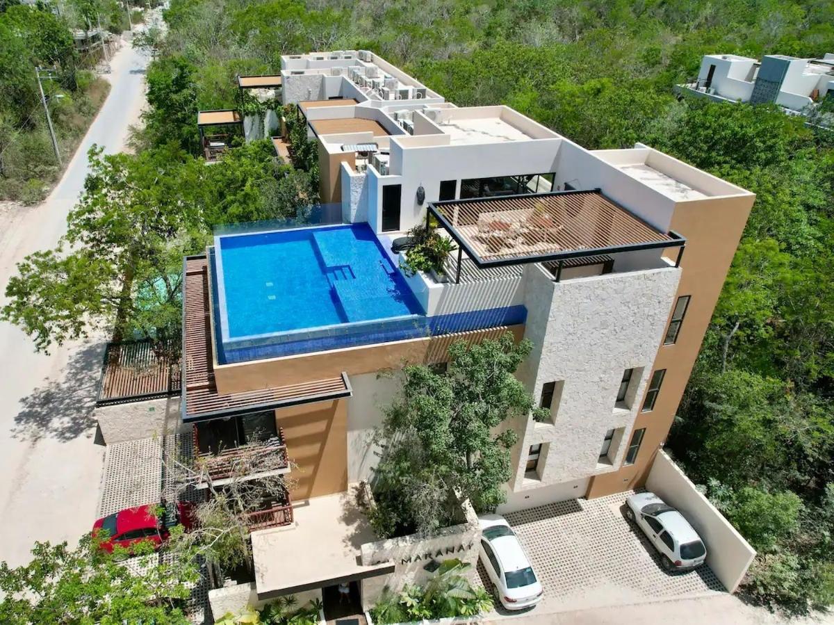 Suit Next To The Common Top Roof Exclusive Building Kingsize Bed 2 Super Pools, Gym, Grill Тулум Экстерьер фото