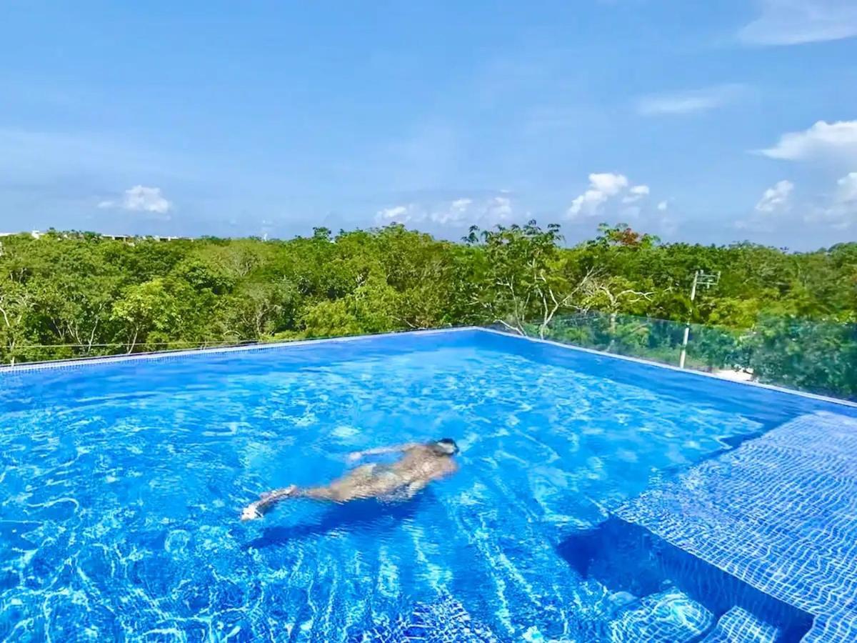 Suit Next To The Common Top Roof Exclusive Building Kingsize Bed 2 Super Pools, Gym, Grill Тулум Экстерьер фото