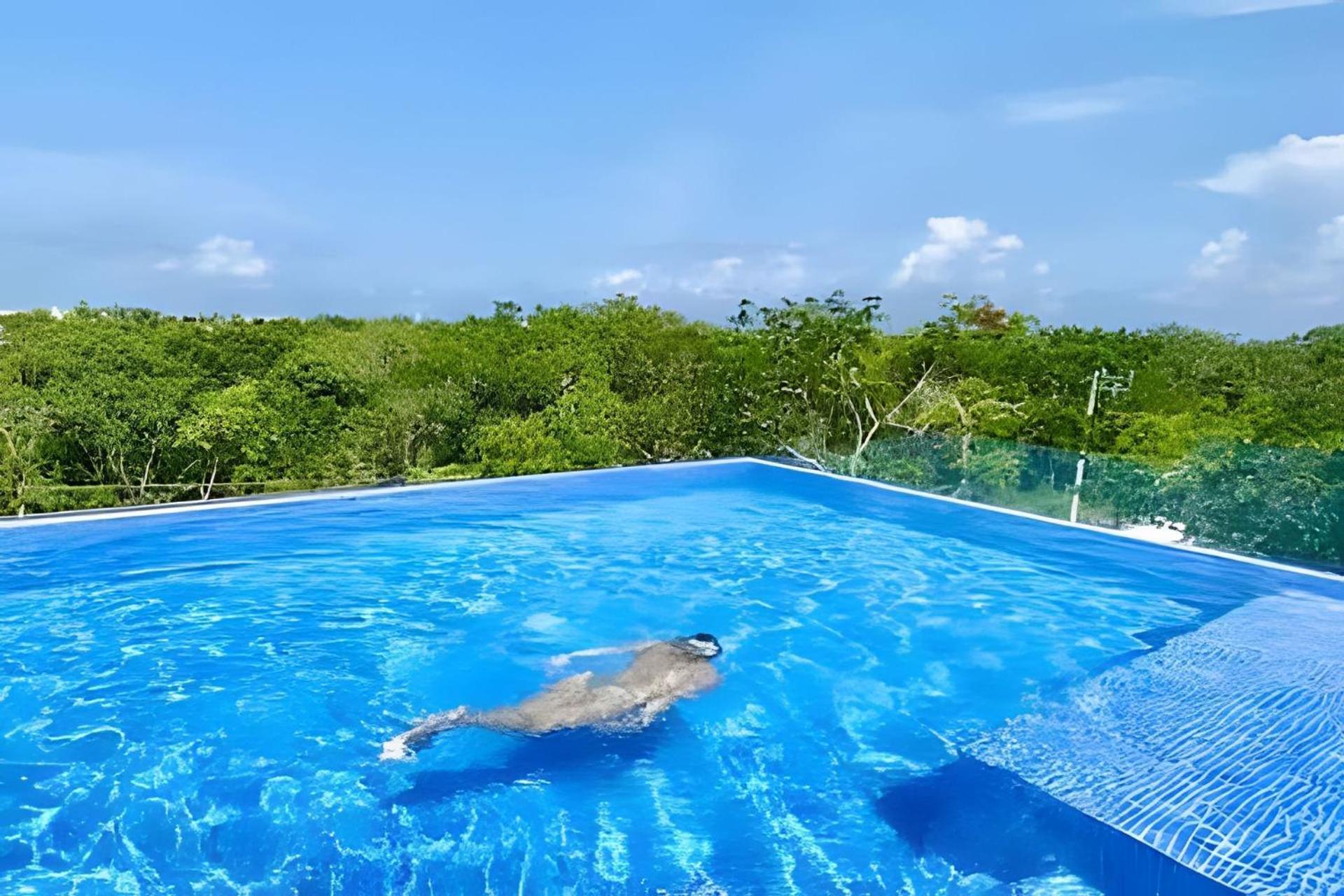 Suit Next To The Common Top Roof Exclusive Building Kingsize Bed 2 Super Pools, Gym, Grill Тулум Экстерьер фото